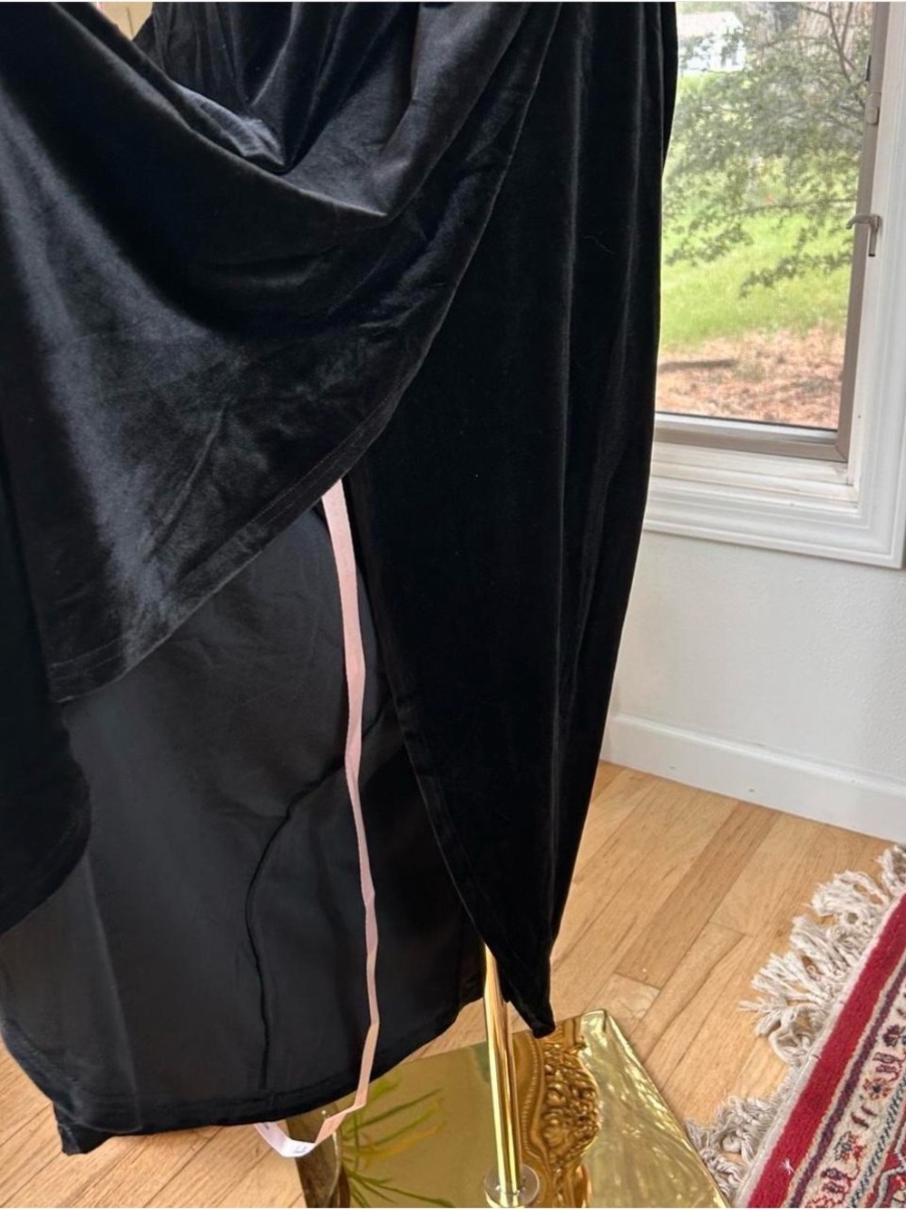Lulu's Black Strapless Velvet Evening Gown - Picture 7 of 11